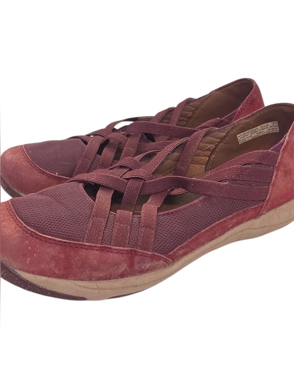 Dansko Hilde Slip On 100% Leather Comfort Shoes Criss Cross Size 39 (8.5/9)